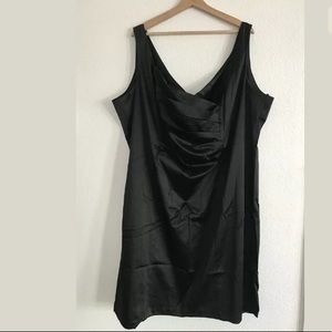 Jump Girl Black Satin Dress Size 2X NWOT